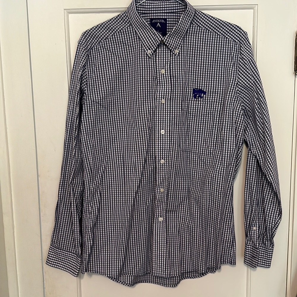 Kansas State Wildcats Antigua Structure Woven Button-Up Long Sleeve Shirt